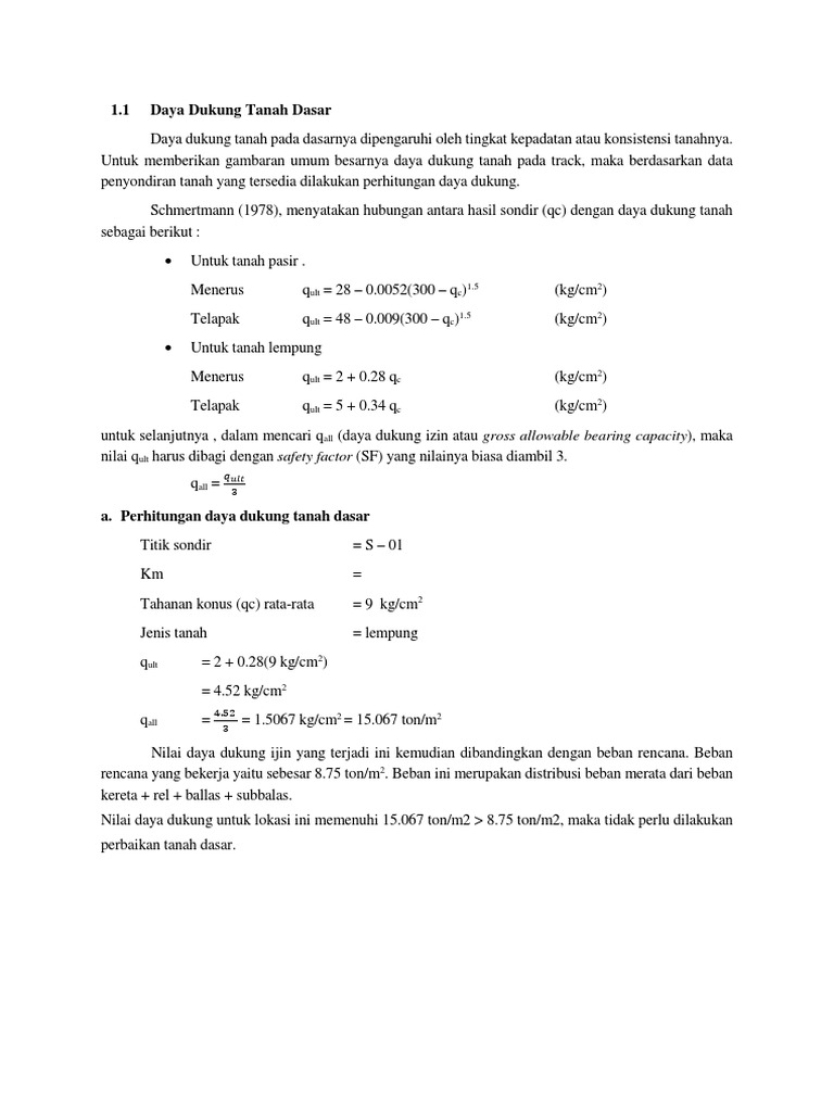 Daya Dukung Tanah Dasar