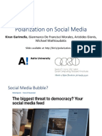 Polarization On Social Media: Kiran Garimella, Gianmarco de Francisci Morales, Aristides Gionis