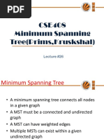 Lecture 26 (Minimum Spanning Tree)