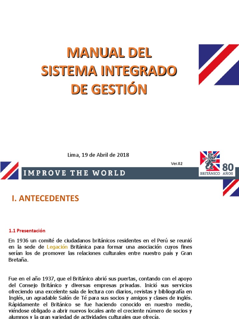 Manual del Sistema Integrado de Gestión ACPB | PDF | Gestión de la ...