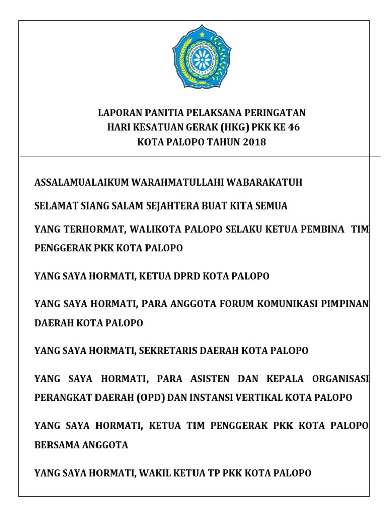 Sambutan PKK PDF