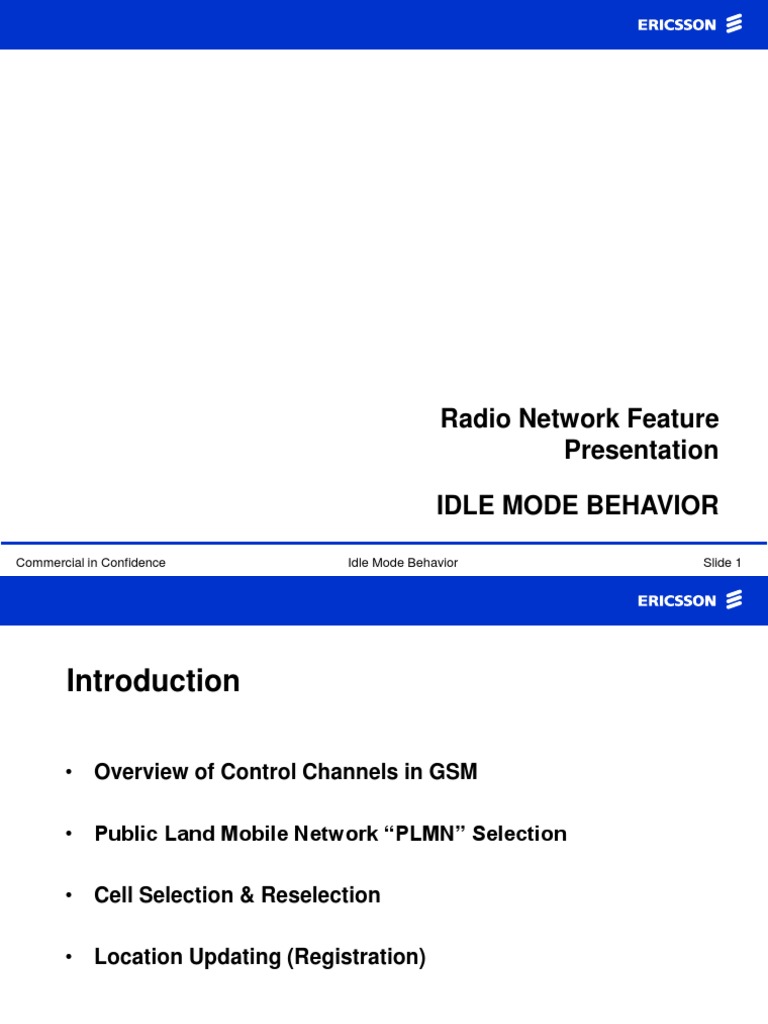Idle Mode Behaviour R10 PDF Engineering