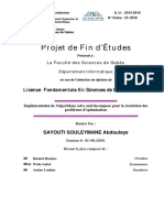 Rapport Implémentation de L'algorithme Solve and Decompose Pour La Résolution Des Problèmes D'optimisation SAYOUTI SOULEYMANE Abdoulaye