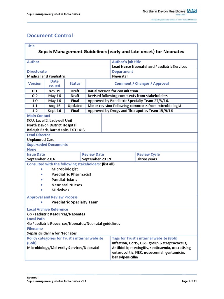 Cdc neonatal sepsis algorithm picture