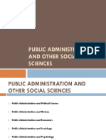 Public Administration and Other Social Sciences