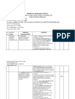 Planificarea Calendaristică ANUALĂ ANATOMIE+ EMBRIOLOGIE