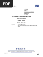 OUTCOME OF THE COUNCIL MEETING 3633rd Council meeting Foreign Affairs Brussels, 16 July 2018