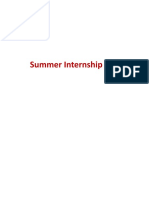 Summer Internship Project