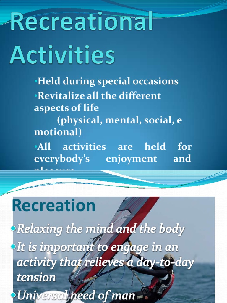 Indoor Recreational Activities Overview | PDF | Hobbies | Recreation