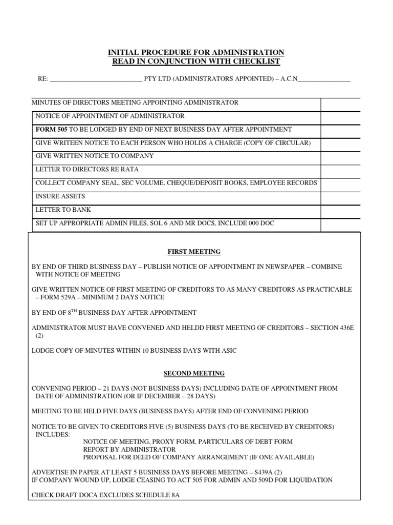 Administrator Appointment Procedure Guide | PDF