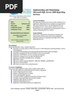 6236-Implementing and Maintaining Microsoft SQL Server 2008 Reporting Services