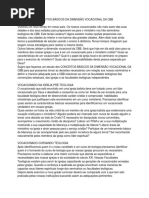 Dimensão Vocacional Da Cbb