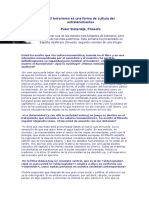 El Terrorismo Es Una Forma de Cultura Del Entretenimiento. Entrevista