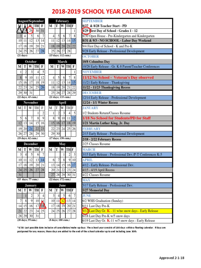 201819 Walpole Calendar Holidays Observances
