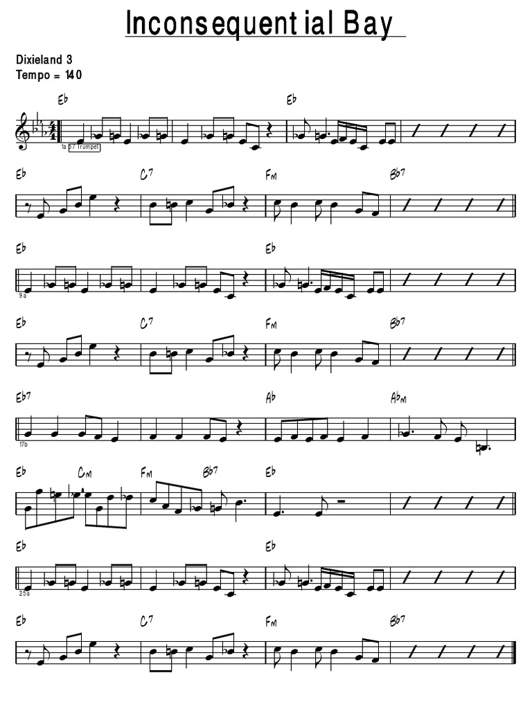 Inconsequential Bay Sheet Music | PDF