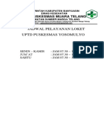 Jadwal Pelayanan PKM