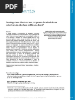 Domingo tem Abertura um programa de televisão na  cobertura da abertura política no Brasil