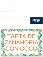 Tarta de Zanahoria Con Coco