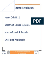 EE 111: Introduction to Electrical Systems