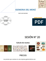 Ingnieria Del Menu CALCULO de RECETAS