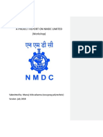 Project Report On NMDC Panna, Diamond Mines Panna (Vocational Training Report File) by - Manoj Vishwakarma