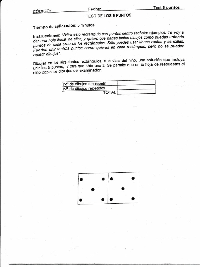 Test de Los 5 Puntos | PDF