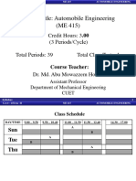 Automobile Engineering Syllabus