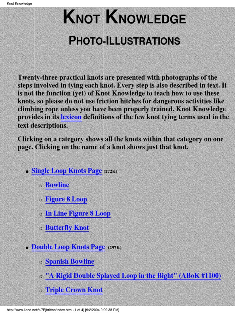 Knot Knowledge 2004 PDF | PDF | Knot | Rope