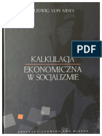 Ludwig Von Mises - Kalkulacja Ekonomiczna W Socjaliźmie PDF