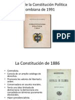 El Origen de La Constitución Política Colombiana de 1991