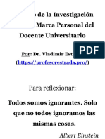 Impacto de la investigación sobre la marca personal del docente universitario. 