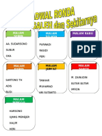 Jadwal Ronda GG Hi M. Saleh Kalicinta