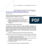 Taller Formulación de Proyectos de Comunicación Para El Desarrollo