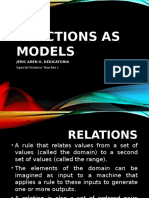 Functions As Models: Jeric Aren O. Dedicatoria