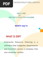 Ramky Infrastructure Limited: Welcome TO Erp Induction Programme