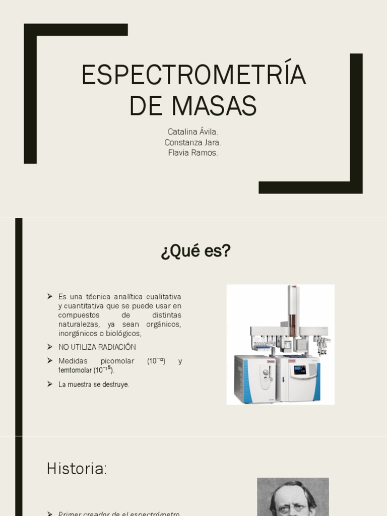 Espectrometría de Masas: Fundamentos y Aplicaciones | PDF | Ion ...