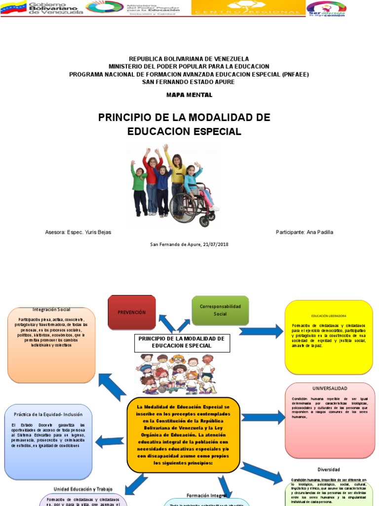 Mapa Mental Principio de La Educacion Especial | PDF | Educación ...
