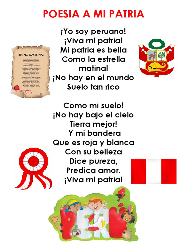 Poesía a la Patria Peruana para Niños | PDF