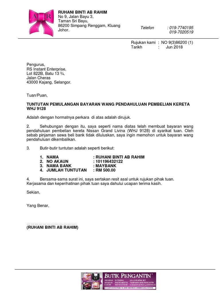 Contoh Email Surat Permohonan Temu J