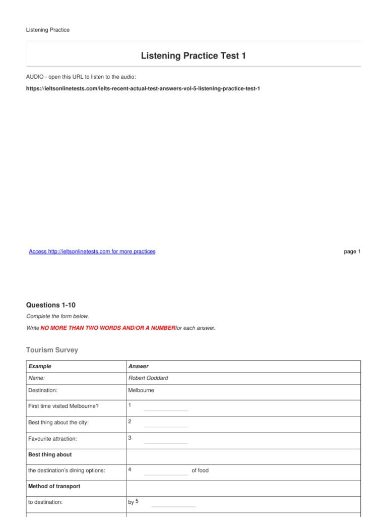 Ielts Listening Practice Test Sample PDF | PDF | Advertising | Museum