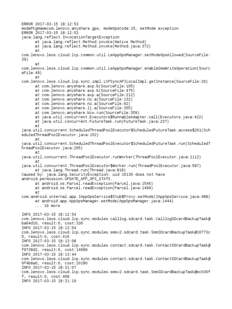 Lenovo Sync Error Log Analysis | PDF | Concurrent Computing ...