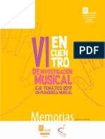 Mem VI Encuentro Investigacion Musical