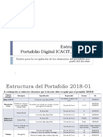 Estructura Del Portafolio Digital 2018 - 1