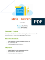 Math - 1st Period: Overview & Purpose