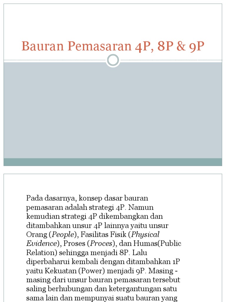 Marketing Mix - 9p | PDF