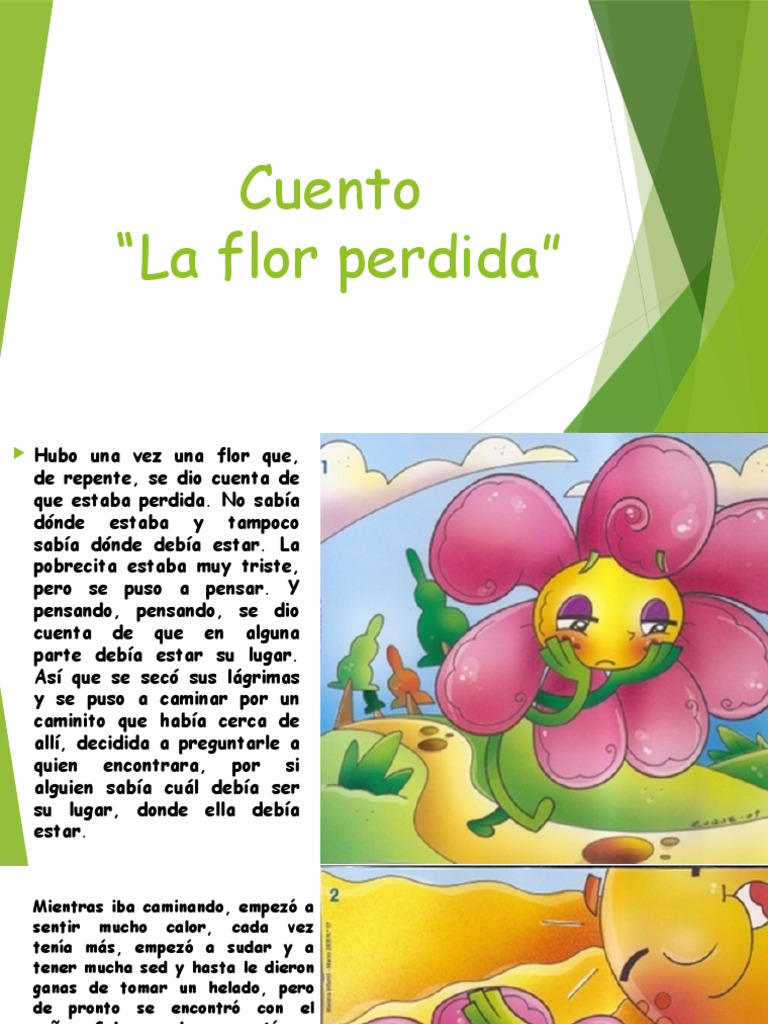 Cuento La Flor Perdida Pdf Flores Ocio