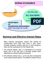 Engineering Economics: Ali Salman