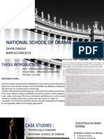 National School of Drama: Divya Darshi BARCH/15043/14