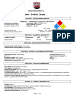 Material Safety Data Sheet - Sodium Citrate: Colonial Chemical Solutions, Inc