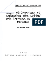 İtalya Kütüphaneler Ve Arşivlerinde Türk Tarihine Dair İtalyanca Ve Türkçe Mezahlar - Rossi, Ettore